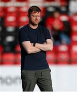 2 May 2025; Shelbourne manager Damien Duff before the SSE Airtricity Men's Premier Division match between Derry City and Shelbourne at The Ryan McBride Brandywell Stadium in Derry. Photo by Stephen McCarthy/Sportsfile