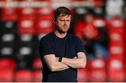 2 May 2025; Shelbourne manager Damien Duff before the SSE Airtricity Men's Premier Division match between Derry City and Shelbourne at The Ryan McBride Brandywell Stadium in Derry. Photo by Stephen McCarthy/Sportsfile