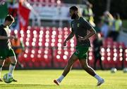 2 May 2025; Djenauro Daniels of Cork City warms up before the SSE Airtricity Men's Premier Division match between Cork City and Shamrock Rovers at Turner's Cross in Cork. Photo by Brendan Moran/Sportsfile