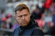 2 May 2025; Shelbourne manager Damien Duff before the SSE Airtricity Men's Premier Division match between Derry City and Shelbourne at The Ryan McBride Brandywell Stadium in Derry. Photo by Stephen McCarthy/Sportsfile