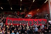 2 May 2025; Bohemians supporters during the SSE Airtricity Men's Premier Division match between Bohemians and Waterford at Dalymount Park in Dublin. Photo by Michael P Ryan/Sportsfile