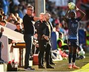 2 May 2025; St Patrick's Athletic manager Stephen Kenny during the SSE Airtricity Men's Premier Division match between St Patrick's Athletic and Galway United at Richmond Park in Dublin. Photo by David Fitzgerald/Sportsfile