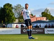 2 May 2025; Conor Keeley of Drogheda United celebrates scoring his side's first goal during the SSE Airtricity Men's Premier Division match between Sligo Rovers and Drogheda United at The Showgrounds in Sligo. Photo by Piaras Ó Mídheach/Sportsfile