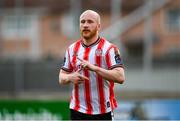 2 May 2025; Liam Boyce of Derry City celebrates after scoring his side's second goal during the SSE Airtricity Men's Premier Division match between Derry City and Shelbourne at The Ryan McBride Brandywell Stadium in Derry. Photo by Stephen McCarthy/Sportsfile