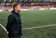 2 May 2025; Shelbourne manager Damien Duff during the SSE Airtricity Men's Premier Division match between Derry City and Shelbourne at The Ryan McBride Brandywell Stadium in Derry. Photo by Stephen McCarthy/Sportsfile