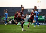 2 May 2025; Jordan Flores of Bohemians celebrates after scoring his side's first goal during the SSE Airtricity Men's Premier Division match between Bohemians and Waterford at Dalymount Park in Dublin. Photo by Michael P Ryan/Sportsfile