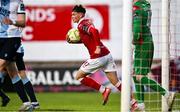 2 May 2025; Owen Elding of Sligo Rovers celebrates scoring his side's first goal during the SSE Airtricity Men's Premier Division match between Sligo Rovers and Drogheda United at The Showgrounds in Sligo. Photo by Piaras Ó Mídheach/Sportsfile