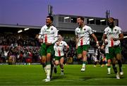 2 May 2025; Freddie Anderson of Cork City, left, celebrates with teammates after scoring their side's first goal during the SSE Airtricity Men's Premier Division match between Cork City and Shamrock Rovers at Turner's Cross in Cork. Photo by Brendan Moran/Sportsfile