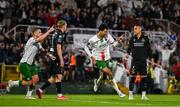 2 May 2025; Freddie Anderson of Cork City, second from right, celebrates with teammates after scoring their side's first goal during the SSE Airtricity Men's Premier Division match between Cork City and Shamrock Rovers at Turner's Cross in Cork. Photo by Brendan Moran/Sportsfile