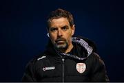 2 May 2025; Derry City manager Tiernan Lynch during the SSE Airtricity Men's Premier Division match between Derry City and Shelbourne at The Ryan McBride Brandywell Stadium in Derry. Photo by Stephen McCarthy/Sportsfile