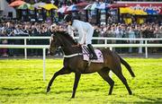 2 May 2025; Jockey James Bowen and Constitution Hill go to post before the Boodles Champion Hurdle on day four of the Punchestown Festival at Punchestown Racecourse in Kildare. Photo by Seb Daly/Sportsfile