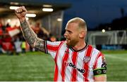 2 May 2025; Mark Connolly of Derry City celebrates after the SSE Airtricity Men's Premier Division match between Derry City and Shelbourne at The Ryan McBride Brandywell Stadium in Derry. Photo by Stephen McCarthy/Sportsfile