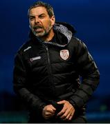 2 May 2025; Derry City manager Tiernan Lynch during the SSE Airtricity Men's Premier Division match between Derry City and Shelbourne at The Ryan McBride Brandywell Stadium in Derry. Photo by Stephen McCarthy/Sportsfile