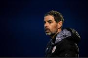 2 May 2025; Derry City manager Tiernan Lynch during the SSE Airtricity Men's Premier Division match between Derry City and Shelbourne at The Ryan McBride Brandywell Stadium in Derry. Photo by Stephen McCarthy/Sportsfile