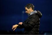 2 May 2025; Derry City manager Tiernan Lynch during the SSE Airtricity Men's Premier Division match between Derry City and Shelbourne at The Ryan McBride Brandywell Stadium in Derry. Photo by Stephen McCarthy/Sportsfile