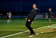 2 May 2025; Derry City manager Tiernan Lynch during the SSE Airtricity Men's Premier Division match between Derry City and Shelbourne at The Ryan McBride Brandywell Stadium in Derry. Photo by Stephen McCarthy/Sportsfile