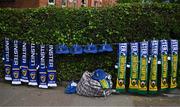 3 May 2025; Matchday scarves outside the ground the Investec Champions Cup semi-final match between Leinster and Northampton Saints at the Aviva Stadium in Dublin. Photo by David Fitzgerald/Sportsfile