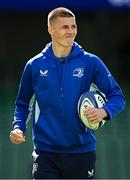 3 May 2025; Sam Prendergast of Leinster before the Investec Champions Cup semi-final match between Leinster and Northampton Saints at the Aviva Stadium in Dublin. Photo by Seb Daly/Sportsfile