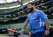 3 May 2025; Rabah Slimani of Leinster before the Investec Champions Cup semi-final match between Leinster and Northampton Saints at the Aviva Stadium in Dublin. Photo by Brendan Moran/Sportsfile