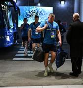 3 May 2025; Jack Boyle of Leinster arrives before the Investec Champions Cup semi-final match between Leinster and Northampton Saints at the Aviva Stadium in Dublin. Photo by Brendan Moran/Sportsfile