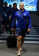 3 May 2025; Jamison Gibson-Park of Leinster arrives before the Investec Champions Cup semi-final match between Leinster and Northampton Saints at the Aviva Stadium in Dublin. Photo by Brendan Moran/Sportsfile