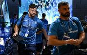 3 May 2025; Leinster captain Caelan Doris arrives before the Investec Champions Cup semi-final match between Leinster and Northampton Saints at the Aviva Stadium in Dublin. Photo by Brendan Moran/Sportsfile
