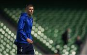 3 May 2025; Sam Prendergast of Leinster before the Investec Champions Cup semi-final match between Leinster and Northampton Saints at the Aviva Stadium in Dublin. Photo by Brendan Moran/Sportsfile