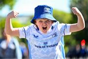 3 May 2025; Leinster supporter Hugh Lesley, age 11, before the Investec Champions Cup semi-final match between Leinster and Northampton Saints at the Aviva Stadium in Dublin. Photo by David Fitzgerald/Sportsfile