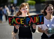3 May 2025; Face painters before the Investec Champions Cup semi-final match between Leinster and Northampton Saints at the Aviva Stadium in Dublin. Photo by David Fitzgerald/Sportsfile