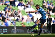 3 May 2025; Sam Prendergast of Leinster before the Investec Champions Cup semi-final match between Leinster and Northampton Saints at the Aviva Stadium in Dublin. Photo by Brendan Moran/Sportsfile