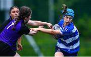 3 May 2025; Action from the Leinster Rugby U18 Girls Plate final match between Rhinos and Athy at Energia Park in Dublin. Photo by Tyler Miller/Sportsfile