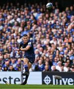 3 May 2025; Sam Prendergast of Leinster kicks a penalty during the Investec Champions Cup semi-final match between Leinster and Northampton Saints at the Aviva Stadium in Dublin. Photo by Brendan Moran/Sportsfile
