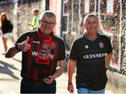 2 May 2025; Bohemians supporters make their way to the stadium before the SSE Airtricity Men's Premier Division match between Bohemians and Waterford at Dalymount Park in Dublin. Photo by Michael P Ryan/Sportsfile