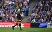 3 May 2025; Josh Kemeny of Northampton Saints leaves the field after being shown a yellow card by referee Pierre Brousset during the Investec Champions Cup semi-final match between Leinster and Northampton Saints at the Aviva Stadium in Dublin. Photo by Brendan Moran/Sportsfile