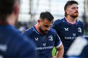 3 May 2025; Rónan Kelleher, left, and Joe McCarthy of Leinster after the Investec Champions Cup semi-final match between Leinster and Northampton Saints at the Aviva Stadium in Dublin. Photo by Brendan Moran/Sportsfile