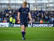 3 May 2025; Tommy O'Brien of Leinster after the Investec Champions Cup semi-final match between Leinster and Northampton Saints at the Aviva Stadium in Dublin. Photo by Brendan Moran/Sportsfile