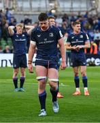 3 May 2025; Joe McCarthy of Leinster after the Investec Champions Cup semi-final match between Leinster and Northampton Saints at the Aviva Stadium in Dublin. Photo by Brendan Moran/Sportsfile