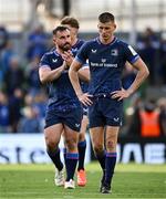 3 May 2025; Sam Prendergast of Leinster after the Investec Champions Cup semi-final match between Leinster and Northampton Saints at the Aviva Stadium in Dublin. Photo by Seb Daly/Sportsfile