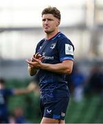 3 May 2025; Jordie Barrett of Leinster after the Investec Champions Cup semi-final match between Leinster and Northampton Saints at the Aviva Stadium in Dublin. Photo by Seb Daly/Sportsfile