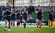 3 May 2025; Sam Prendergast of Leinster reacts after their side's defeat in the Investec Champions Cup semi-final match between Leinster and Northampton Saints at the Aviva Stadium in Dublin. Photo by Seb Daly/Sportsfile