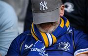 3 May 2025; A Leinster supporter reacts after his side's defeat in the Investec Champions Cup semi-final match between Leinster and Northampton Saints at the Aviva Stadium in Dublin. Photo by Seb Daly/Sportsfile