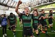 3 May 2025; Henry Pollock of Northampton Saints after the Investec Champions Cup semi-final match between Leinster and Northampton Saints at the Aviva Stadium in Dublin. Photo by David Fitzgerald/Sportsfile