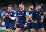 3 May 2025; Andrew Porter of Leinster, centre, after the Investec Champions Cup semi-final match between Leinster and Northampton Saints at the Aviva Stadium in Dublin. Photo by David Fitzgerald/Sportsfile