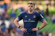3 May 2025; Tommy O'Brien of Leinster after the Investec Champions Cup semi-final match between Leinster and Northampton Saints at the Aviva Stadium in Dublin. Photo by Brendan Moran/Sportsfile