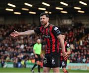 2 May 2025; Jordan Flores of Bohemians during the SSE Airtricity Men's Premier Division match between Bohemians and Waterford at Dalymount Park in Dublin. Photo by Michael P Ryan/Sportsfile