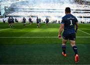 3 May 2025; Cian Healy of Leinster walks onto the pitch before the Investec Champions Cup semi-final match between Leinster and Northampton Saints at the Aviva Stadium in Dublin. Photo by Brendan Moran/Sportsfile