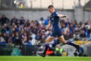3 May 2025; Sam Prendergast of Leinster during the Investec Champions Cup semi-final match between Leinster and Northampton Saints at the Aviva Stadium in Dublin. Photo by Seb Daly/Sportsfile