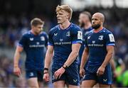 3 May 2025; Tommy O'Brien of Leinster during the Investec Champions Cup semi-final match between Leinster and Northampton Saints at the Aviva Stadium in Dublin. Photo by Seb Daly/Sportsfile