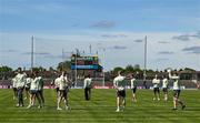 4 May 2025; The Kerry team walk the pitch before the Munster GAA Football Senior Championship final match between Kerry and Clare at Fitzgerald Stadium in Killarney, Kerry. Photo by Brendan Moran/Sportsfile