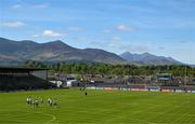 4 May 2025; The Kerry team walk the pitch before the Munster GAA Football Senior Championship final match between Kerry and Clare at Fitzgerald Stadium in Killarney, Kerry. Photo by Brendan Moran/Sportsfile